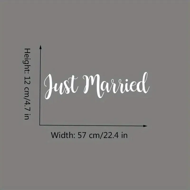 Wedding car decal decorative sticker, celebrate love, easy to stick vinyl decal, suitable for car rear windshield body fashion