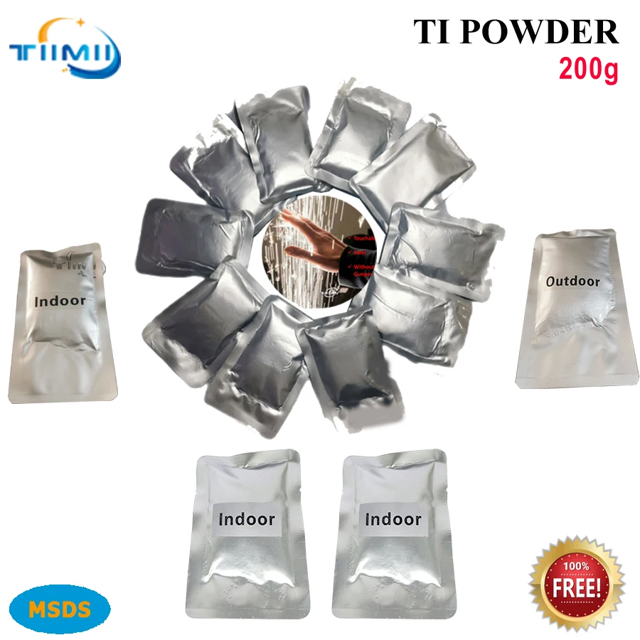 200g Ti polvere per Stage Cold Spark Fountain Machine MSDS certificazione Spark Powder per feste Indoor e outdoor 200g Wedding