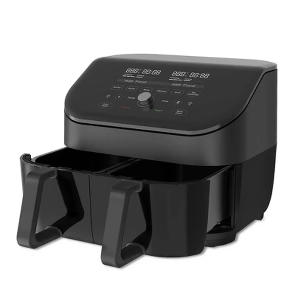 8qt Dual Basket Air Fryer with ClearCook Windows 1700W EvenCrisp Technology Sync Cook Non-Stick Dishwasher Safe Family Size