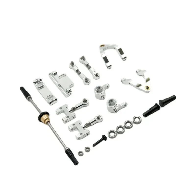 Conjunto de accesorios de adaptador hexagonal de copa de dirección de brazo oscilante superior inferior de Metal para WPL D12 1/10 RC, piezas de actualización de coche