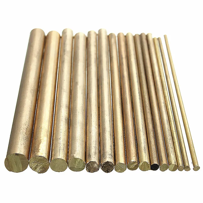 15pcs 2-8mm OD Brass Rod Brass Bar length 100mm customize service DIY accessories rivet knife decoration handle brass round bar