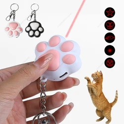 Pet Cat Toys Laser Toy Transform Pattern for Cats Interactive Funny Kitten Training Laser Toy With Flashlight USB C Rechargeable