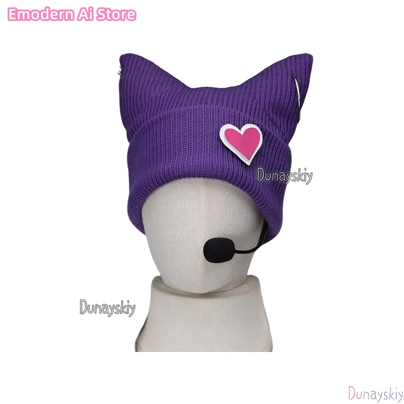 Spiel LOL Sett Heartsteel Cosplay Hut Frau Persönlichkeit Hip Hop Mode Lila Gestrickte Hut Halloween Partei Rolle Spielen Requisiten