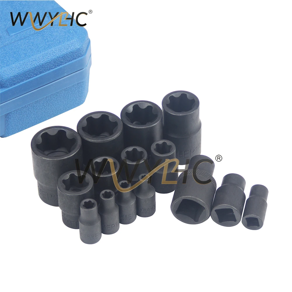 15Pcs For  Battery Cover Pack Screw Removal EP 5 and 6 Flowers Wrench Special Pentagon Large E 6Teeth&5Teeth Kit Tools Car