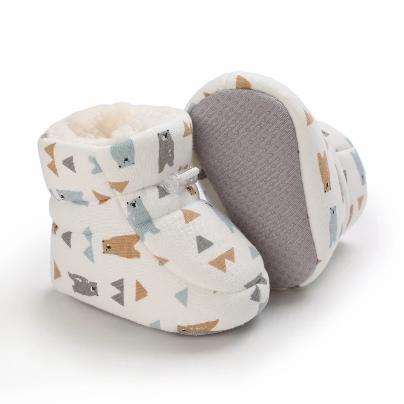 Baby Boots Boys and Girls Baby Winter Warm Soft Sole Ski-proof Children's Shoes Newborn Toddler Shoes First Walker Casual Shoes