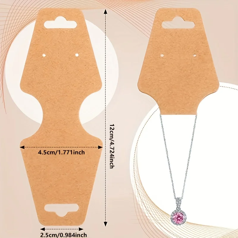 100pcs Rigid Jewelry Display Cards - Thick Cardstock Showcase Stands for Retail Packaging of Bracelets, Necklaces, Keychains