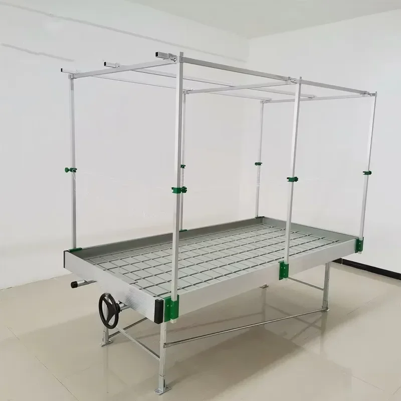 Bainer Large-Sized Rolling Mobile Tidal Bench Seedling-Raising Bed Drip Irrigation System ABS Cover Easy Operate 1 Year