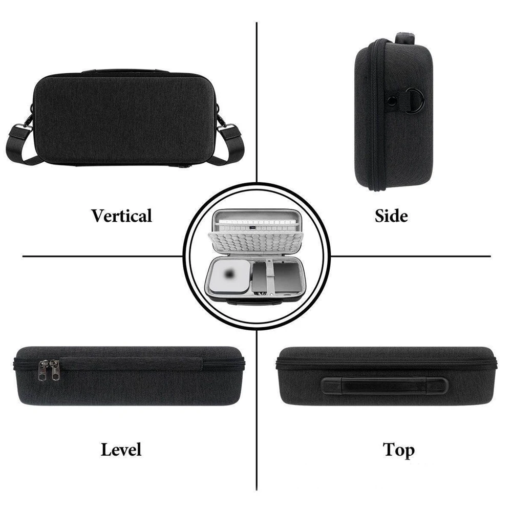 Protective Hard Case for 2024 Mac Mini M4 and Accesserios Carrying Bag Suitable for Mac Keyboard Mac Mouse