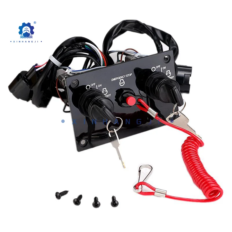 PANEL ASSY,DUAL ENGINE SWITCH Dual Ignition Key Switch Panel 37100-96J14 NEW For Suzuki DF100A 115A Marine Outboard