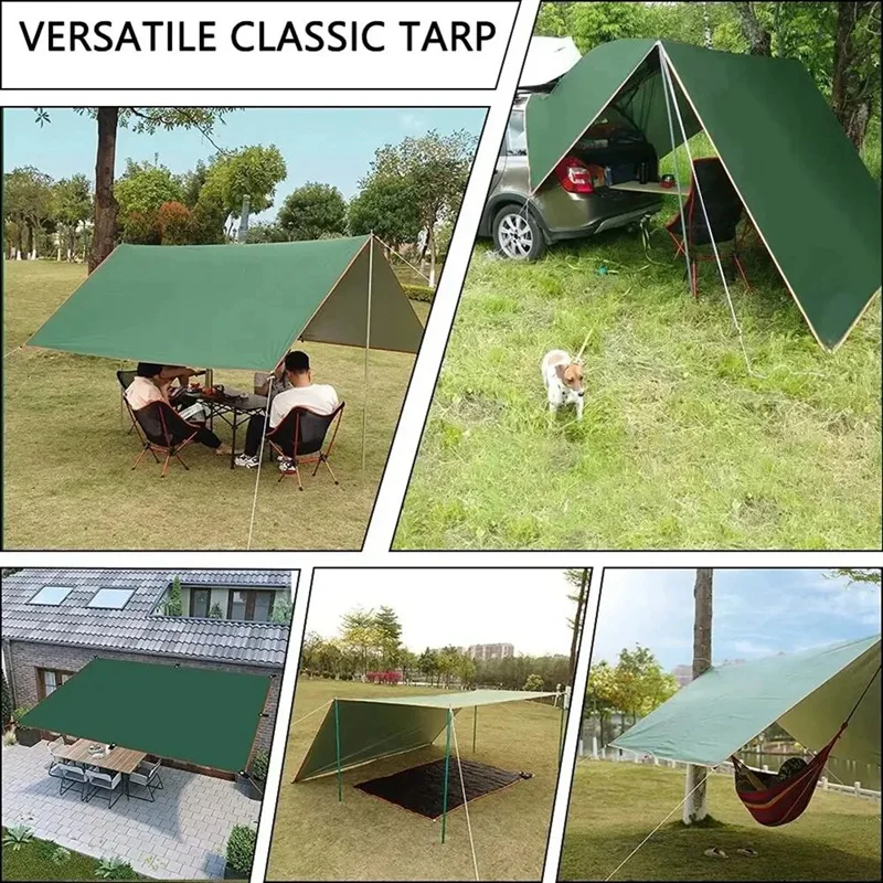 

NEW-Camping Tarp Waterproof Tent Tourist Awning Shade Garden Canopy Beach Sunshade Outdoor Ultralight Sun Shelter