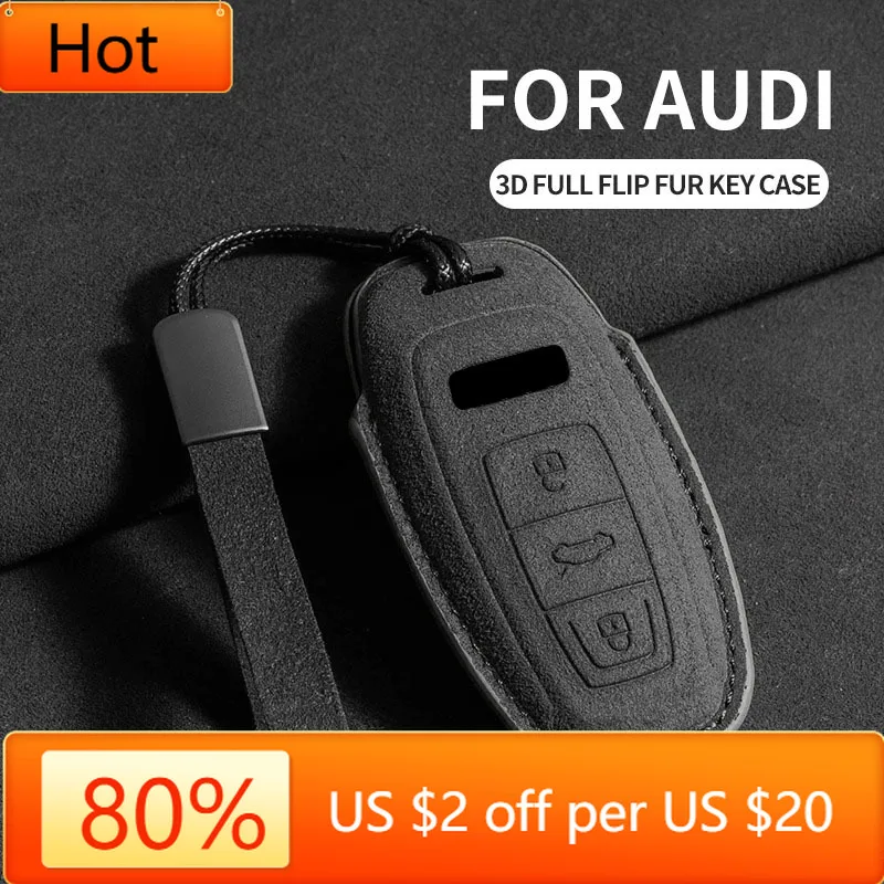 

Внутренние молдинги 1 шт. Замшевый чехол для автомобильного ключа Защитный чехол для Audi A3 B9 A6 C8 A7 S7 A8 D5 S8 Q5 Q7 Q8 SQ8 TT E-tron