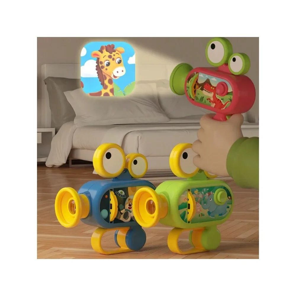 96-Slide Childrens Projection Flashlight Toy - Educational Fun With Animal, Dinosaur, Vehicle & Space Themes-12Interchange Card