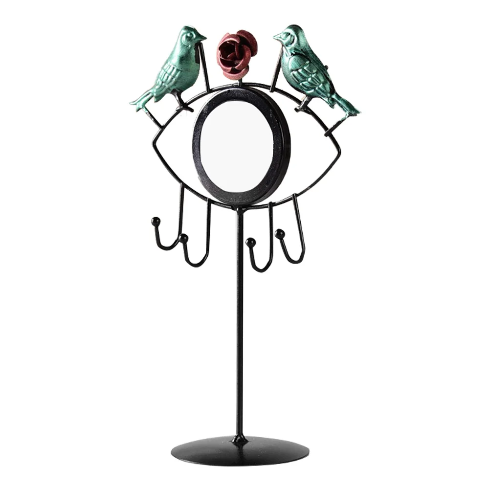 

Jewelry Display Stand Earrings Holder Rack Iron Durable Prevent Messy Unique Design Necklace Organizer Small Items Decorative