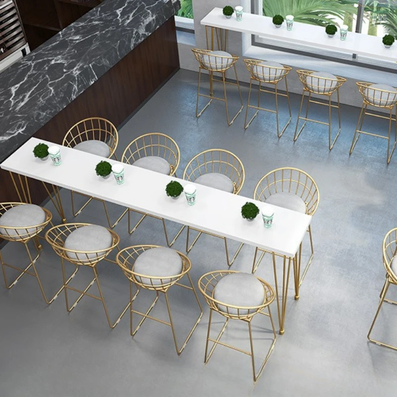 Tavolo e sedia da bar in marmo nordico moderno e leggero di lusso   balcone domestico alto bancone bar vino da parete lungo angganggansenansenš tavolini da caffè