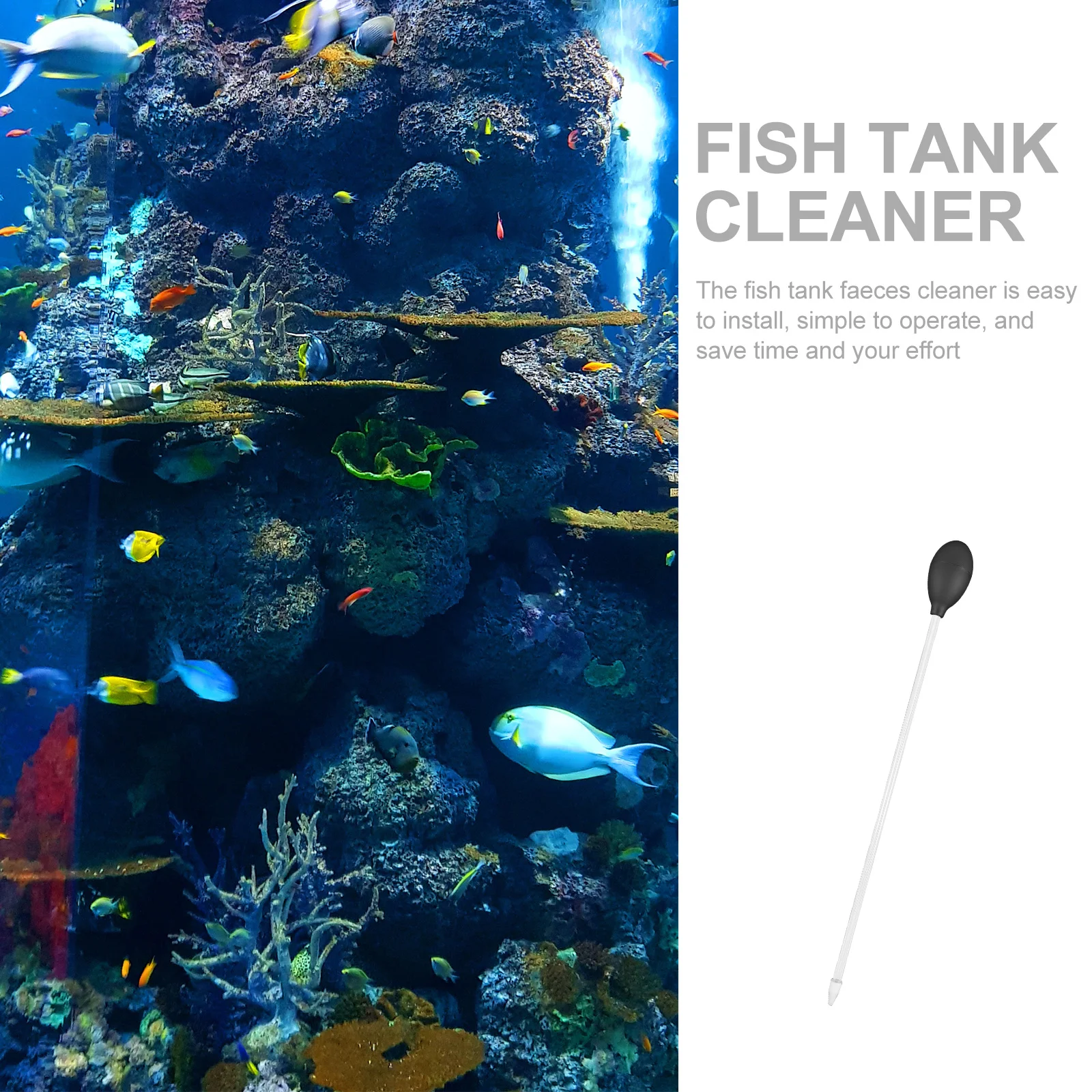 

Manual Siphon Cleaner Aquarium Water Faeces Remover Adjustable Suction Cleaning Tool For Sand Washing Sewage Removal Reusable