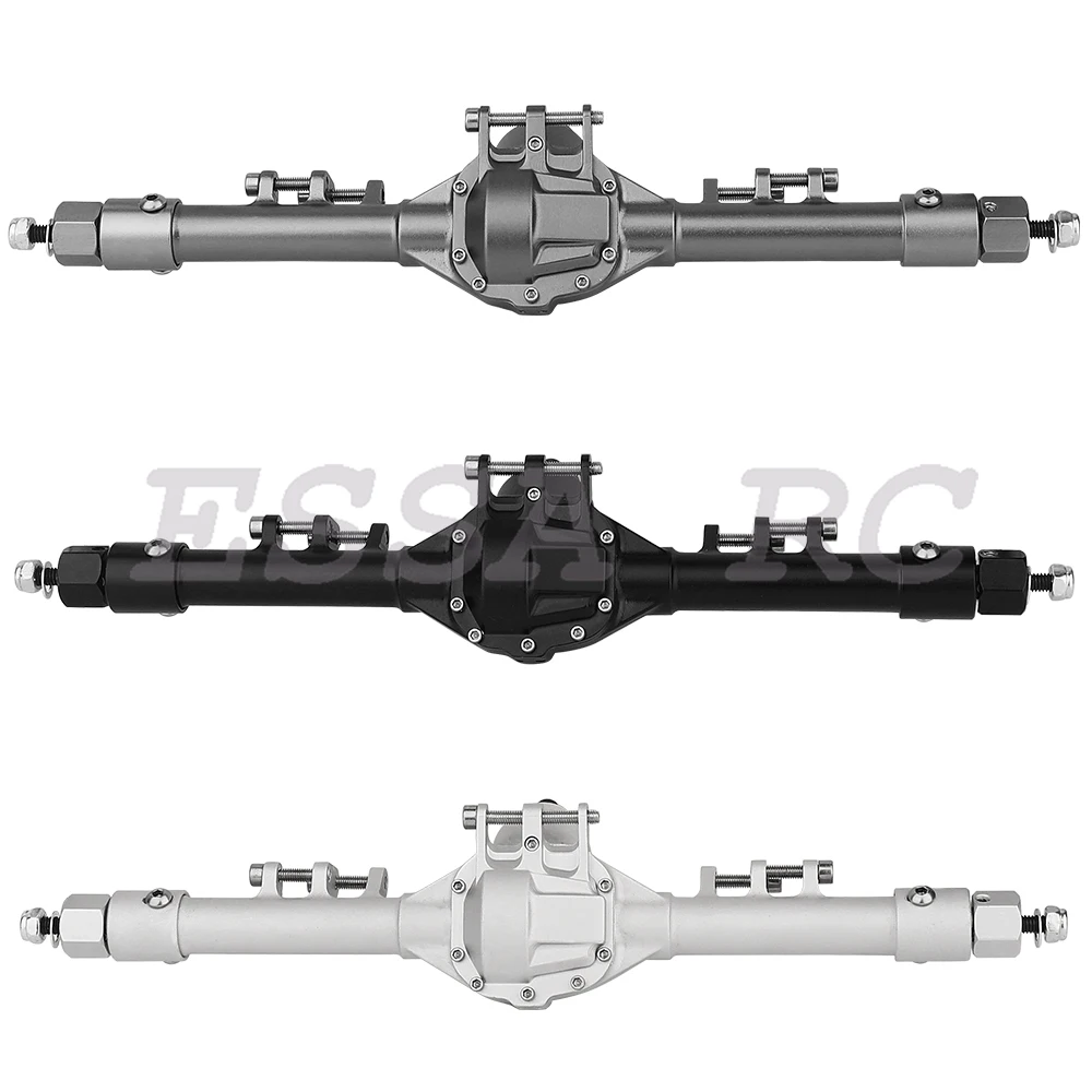 Alberi dell\'asse anteriore e posteriore asse in alluminio integrato cingolato da roccia con asta di sterzo Servo per 1/10 RC Axial SCX10 II