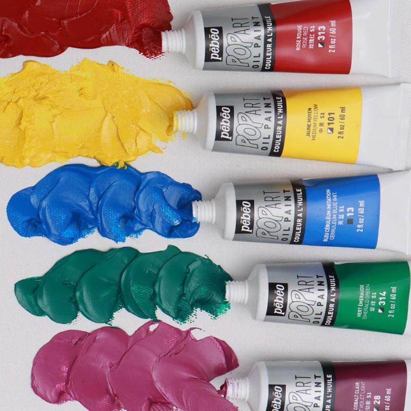 1pc Oil Color Paint 60ml Tube High Saturation With Creamy Texture Art Supplies For Student Artist Drawing Oil Painting Pigment