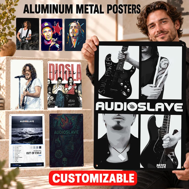 Audioslave Printed Posters Album Inspired Portrait Collector Room Wall Art Customized Aluminum Metal Sign Memorable Decor Gift