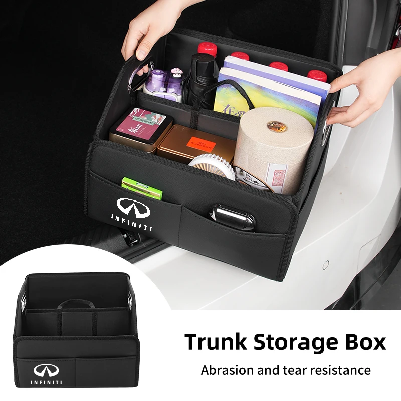 Сумка для хранения багажника автомобиля, органайзер для кемпинга и путешествий, коробка для уборки Infiniti Q50 FX35 Q30 G37 FX FX37 FX50 EX35 EX25 EX37 ESQ M25 M35