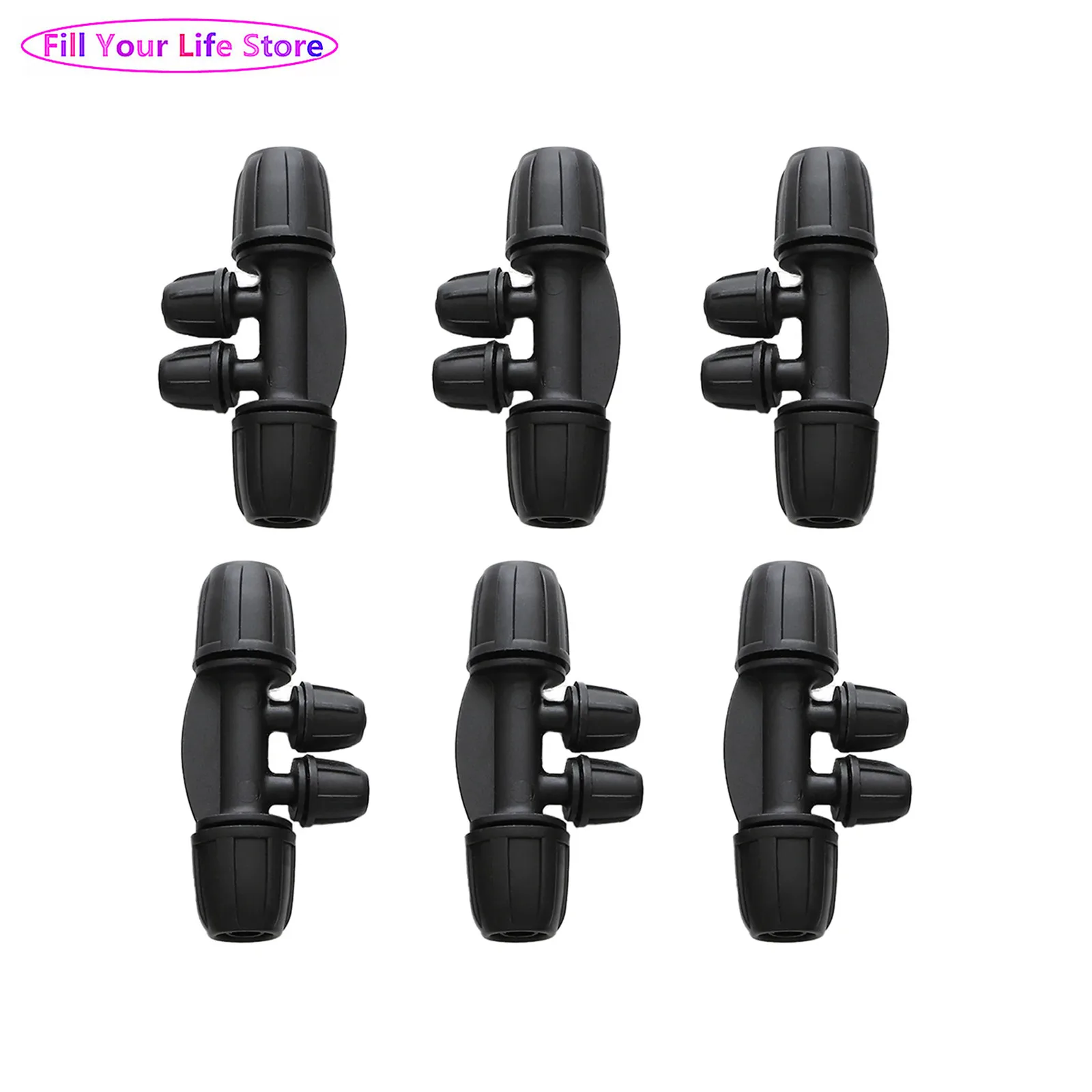 

20Pcs Drip Irrigation Connector Barbed Tee Anti-Drop Premium Quality Quick Connector for 1/2 Inch to 1/4 Inch Six-Way Connector