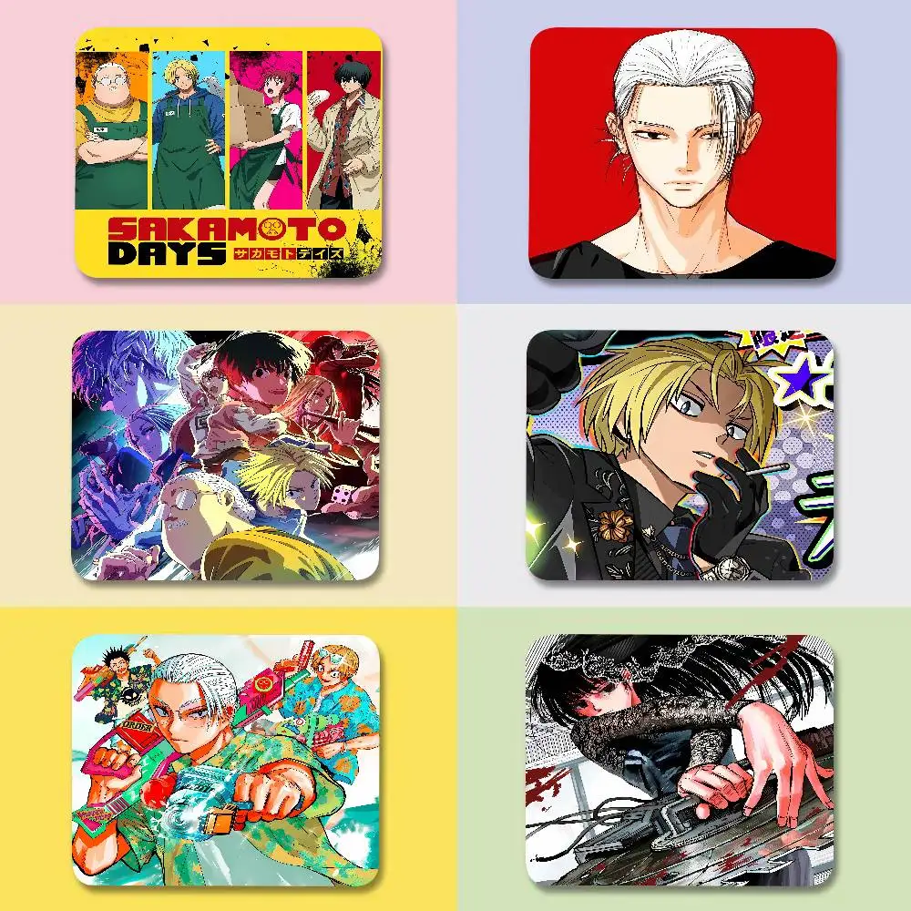 Classic Anime S-SAKAMOTO D-DAYS Mini Mouse Pad Office Mousepad Small With Stitched Edge Non-Slip Rubber Base For Home Computer