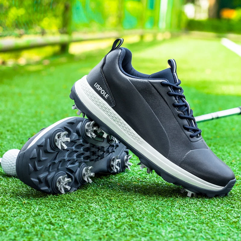 2024 Hot Sale Professional Golf Shoes Men Outdoor Anti-Skid Quick Lacing Golf Spikes Sneakers Breathable Waterproof Luxury Shoes