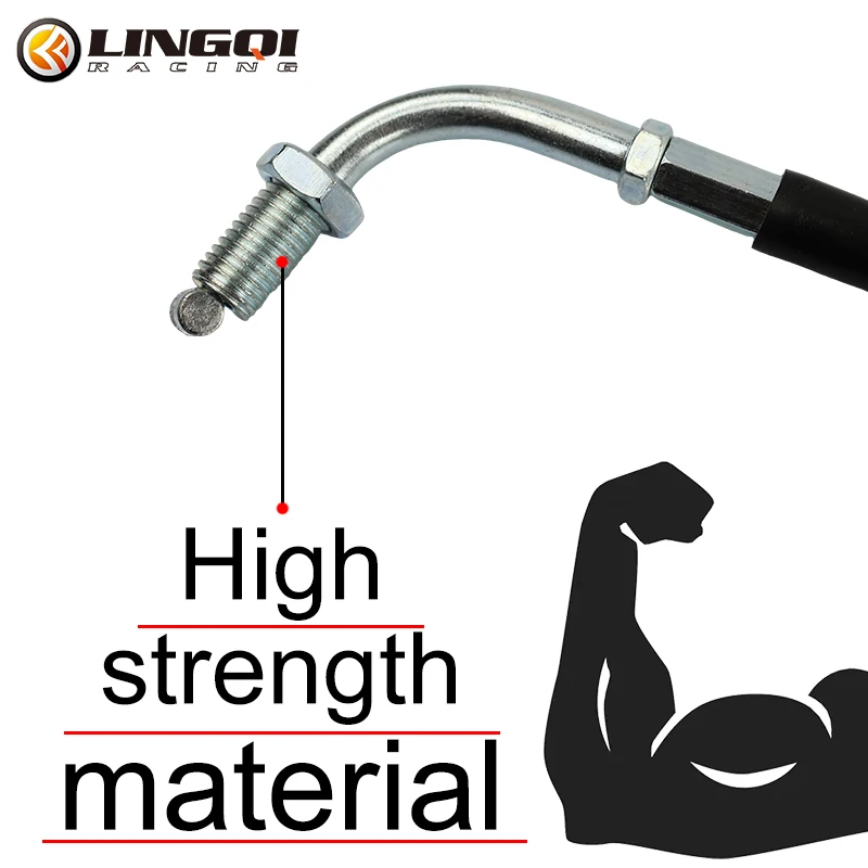 LESQUE Bent Head Gas Throttle Oil Cable For 49cc 50cc 60cc 70cc 80cc Motorcycle Dirt Pit Bike ATV 900mm 1000mm 1080mm 1280mm
