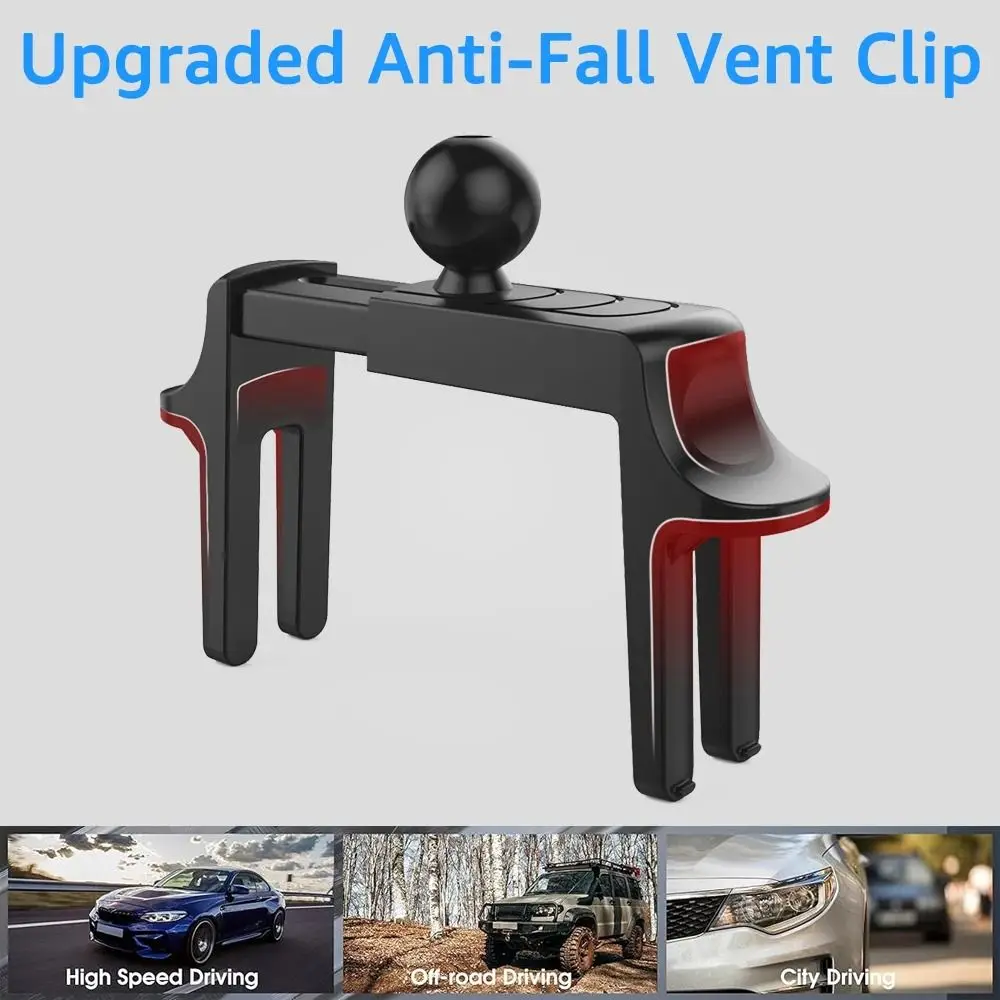 Car Air Vent Clip Mount 17mm Ball Head Base for Round Air Outlet Car Mobile Phone Holder GPS Bracket Accessories