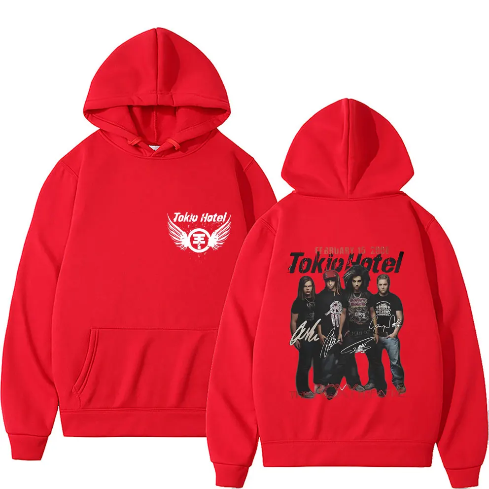 Rock Band Tokio Hotel February 15 2008 Back  Hoodie Men Women Casual Fleece Cotton Sportswear Unisex Fan Gift Hooded Sweatshirt