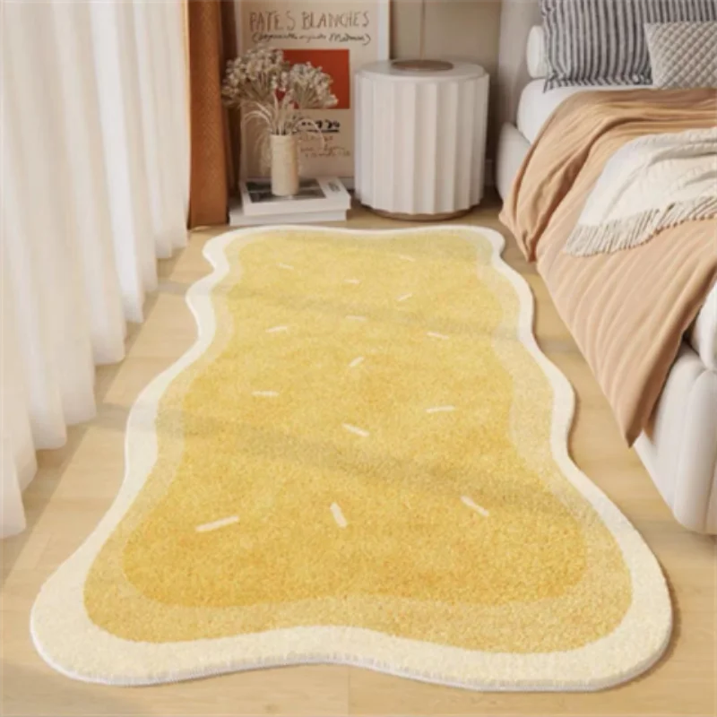 Ins Cream Style Bedroom Bedside Plush Carpet Simple Living Room Decoration Rug Light Luxury Study Room Cloakroom Non-slip Rugs