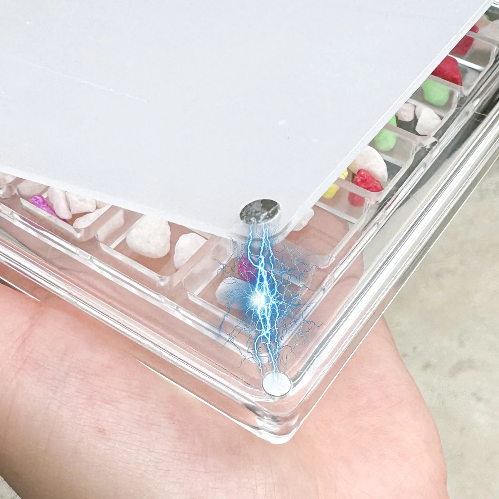 Clear Acrylic Magnetic Seashell Display Box Seashell Storage Box Nail Display Cases Container Organizers Container Stackable