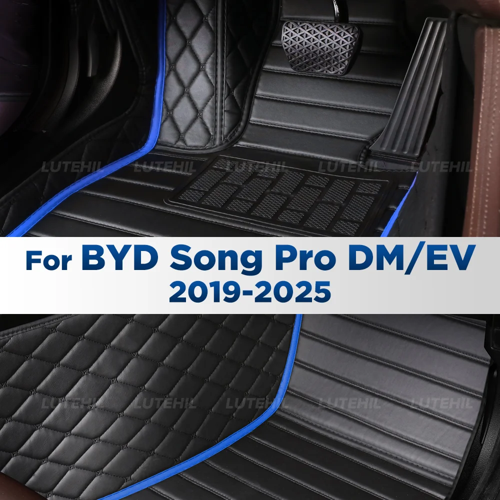 

For BYD Song Pro DM/EV/DM-i 2019-2025 Custom Car Floor Mat Automobile Carpet Interior Details Accessories Protective Pad Parts