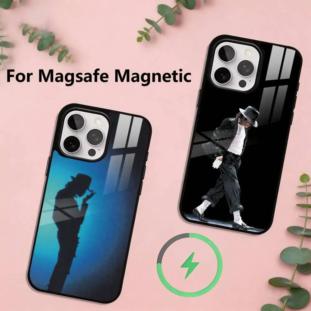 

M-Michael jackson Singer Phone Case For iPhone17,16,15,14,13,12,11 Plus,Pro Magnetic with Magsafe Wireless Charging