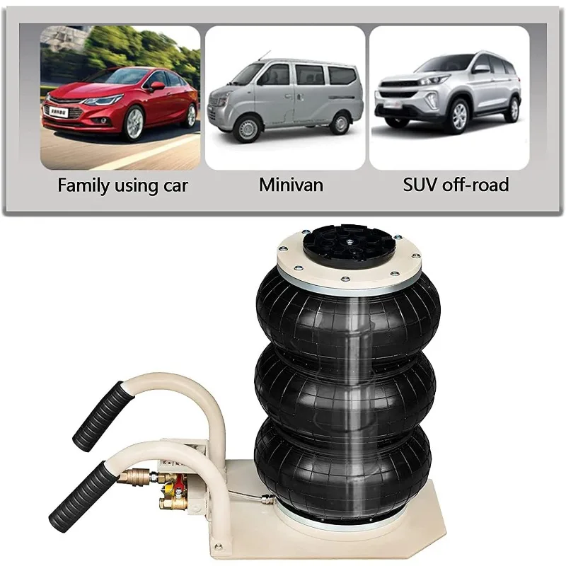 Air Jack, 3 Ton Pneumatic Jack, Airbag jack with Short-Handle 6600LBS Capacity, Fast Lifting up to 16Inch for Cars