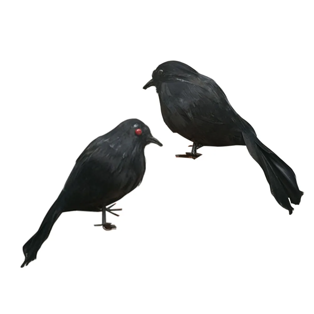 Versier gesimuleerde kraaidecoratie Halloween buitendecoraties Vogelornamenten voor de tuin