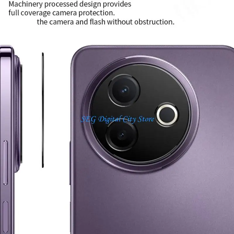 U75B Antiscratch Aluminum Lens Protectors for Y39 Matte Finish Shock Resistant Phone Camera Accessories