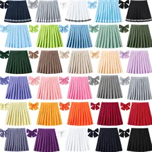 XS-5XL 여성 주름 스커트 넥타이 Bowtie 하라주쿠 프레피 미니 일본 학교 교복 소녀 여름 카와이 짧은 치마 소녀