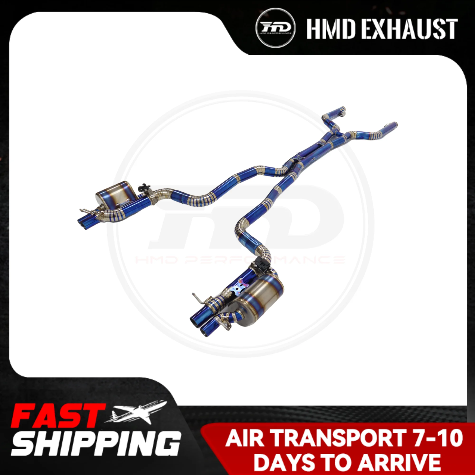 

Limited Time Offer HMD Titanium Exhaust System Performance Catback for Mercedes Benz AMG C63 W205 4.0T 2015+ Muffler With Valve
