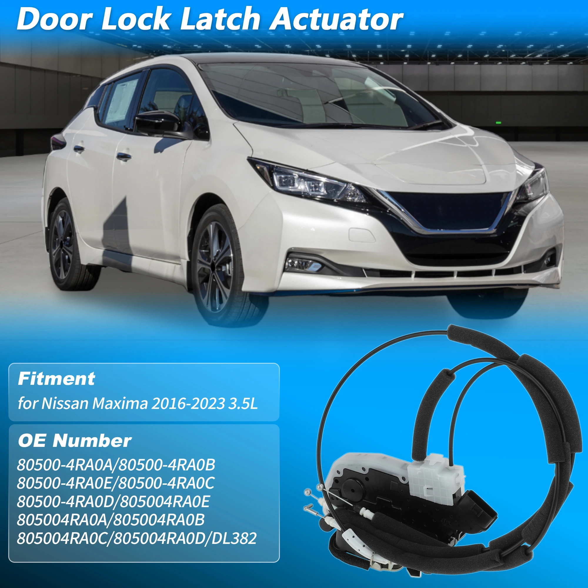 UXCELL Front Right Power Door Latch Lock Actuator for Nissan Altima 16-23 No.805004RA0A