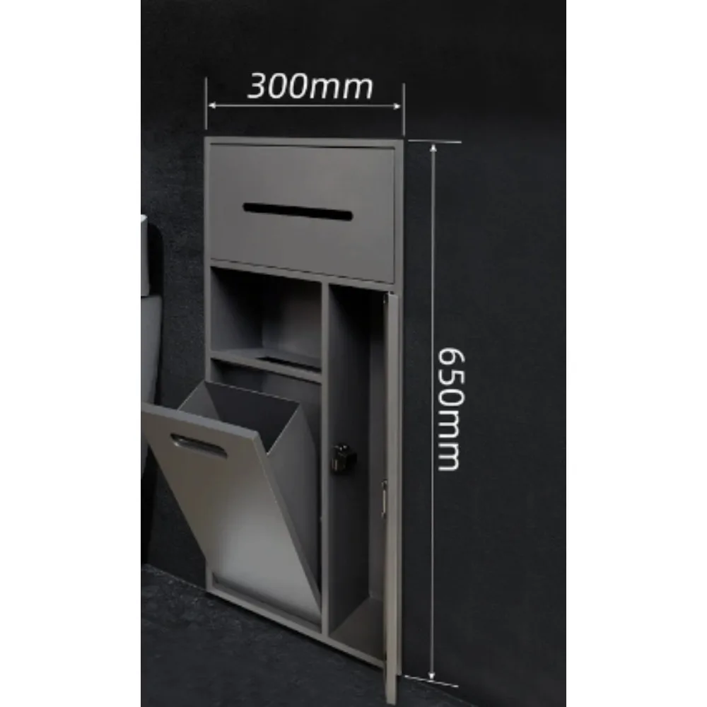 SUS304 Stainless Steel Extra Long Recessed Toilet Wall Niche Waterproof Hidden Storage Bathroom Flush Mount Shelf