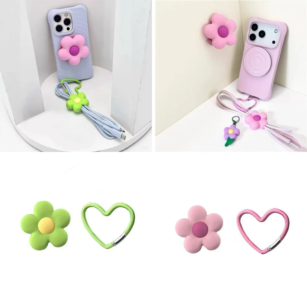 6072841 Cable Organizer Phone Charm Mobile Phone Accessories for IPhone Lanyard for Galaxy