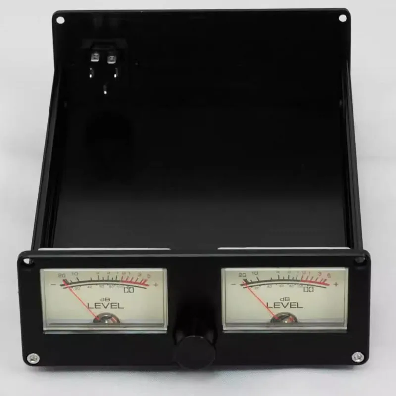 

High-quality aluminum alloy shell with horizontal meters - retro dual VU instrument aluminum chassis