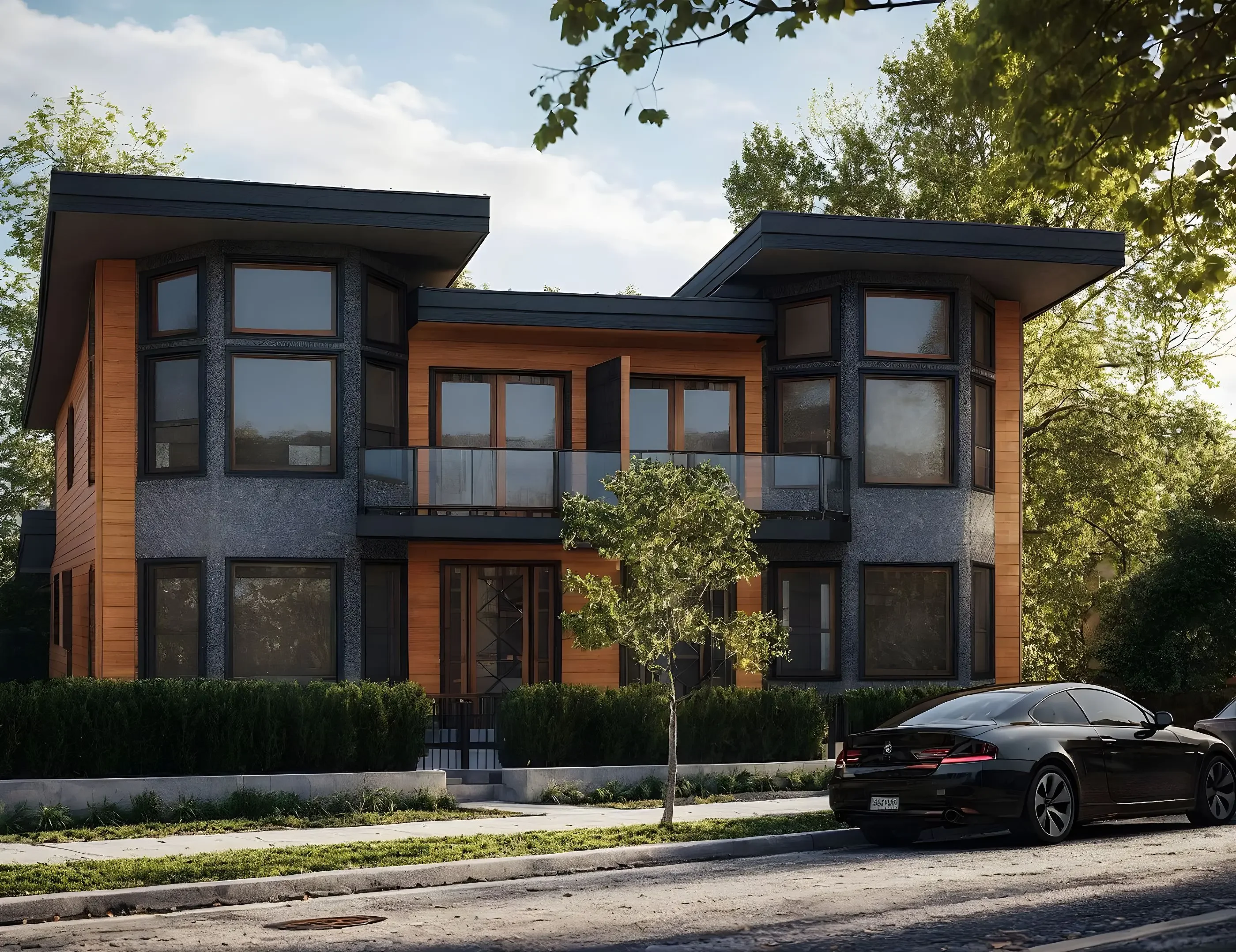 Modern Light Steel Frame Prefab Villa, 2-Storey Modular House with Large Windows, Custom Layout & Complete Installation Service