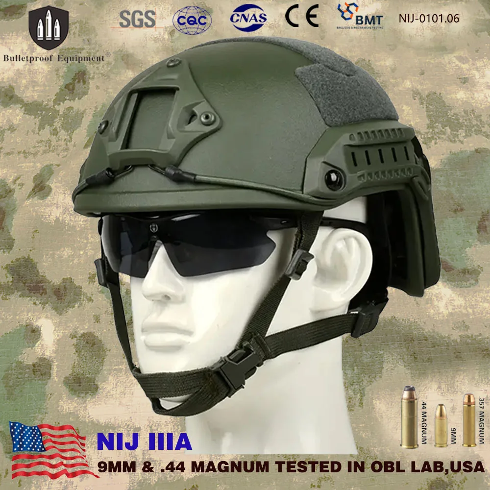 50% Promotion High-Grade Lining UHMW-PE Aramid Code Ballistic 3A Bulletproof Fast NIJ IIIA High Cut Ballistic Helmet Generation