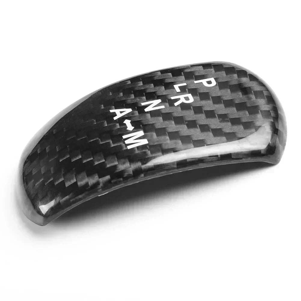 1PCS For NISSAN GTR R35 2008-2016 Gear Shift Knob Engine Button Cover Carbon Fiber Center Console Gear Shift Knob Cover Black