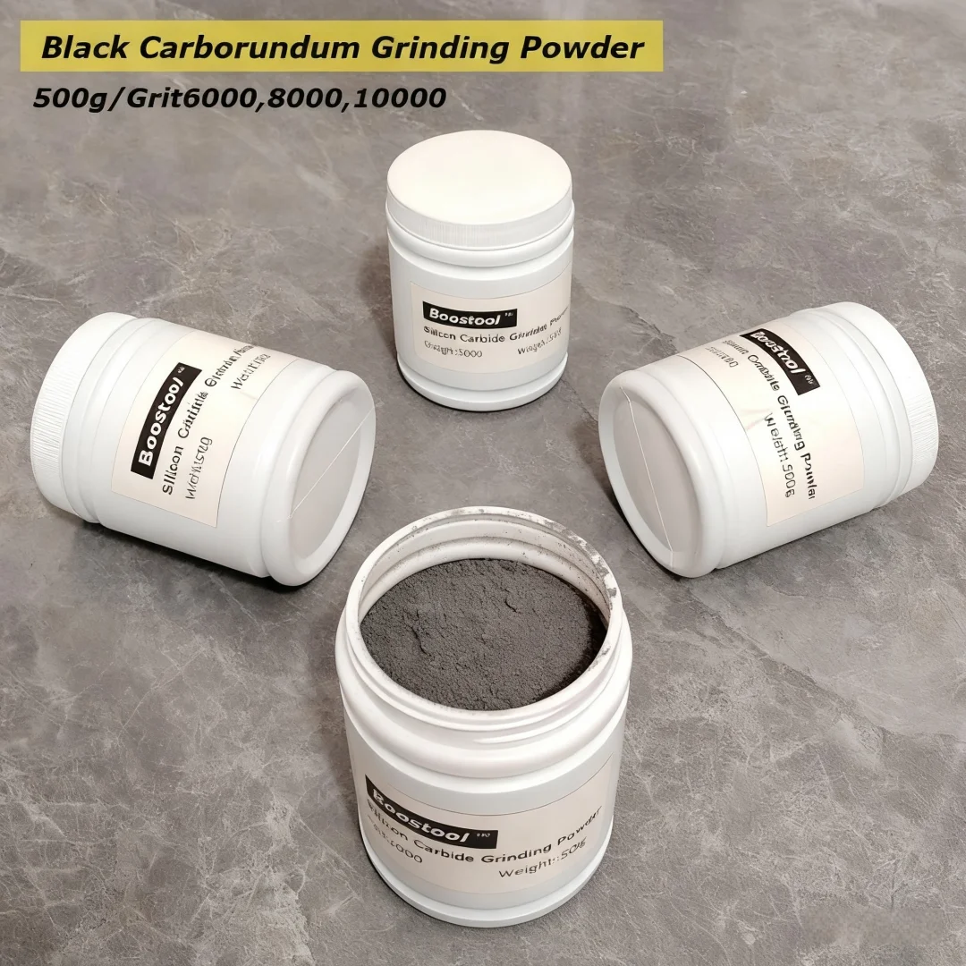 500 جرام Grit6000,8000,10000 مسحوق طحن كاربورنوم أسود فائق الصغر بواسطة آلة بهلوان الاهتزاز الجاديت اليشم العقيق تلميع #1