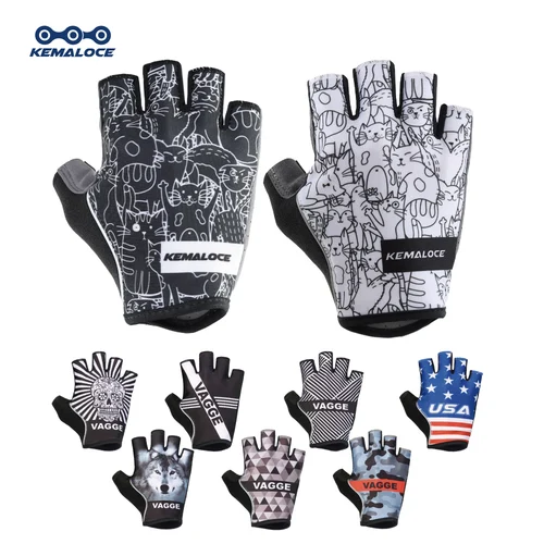 KEMALOCE Guantes Ciclismo Hombre&Mujere Carreras De Carretera Medio Dedo Verano Moto Antideslizante Reflexivo Deporte Al Aire Libre Adulto Guantes MTB