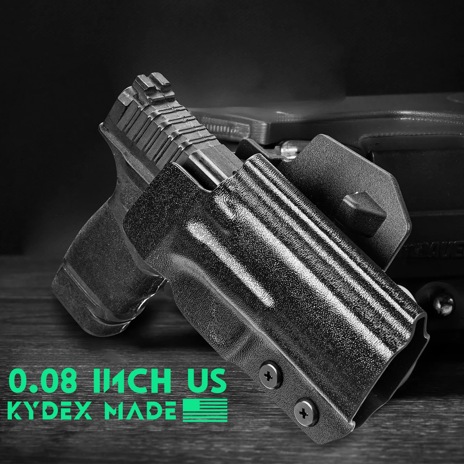 Imagem -05 - Pistola Hellcat Pro Direita Cintura Exterior Owb Kydex Holster Springfield Armory Hellcat Pro e Hellcat Pro Osp