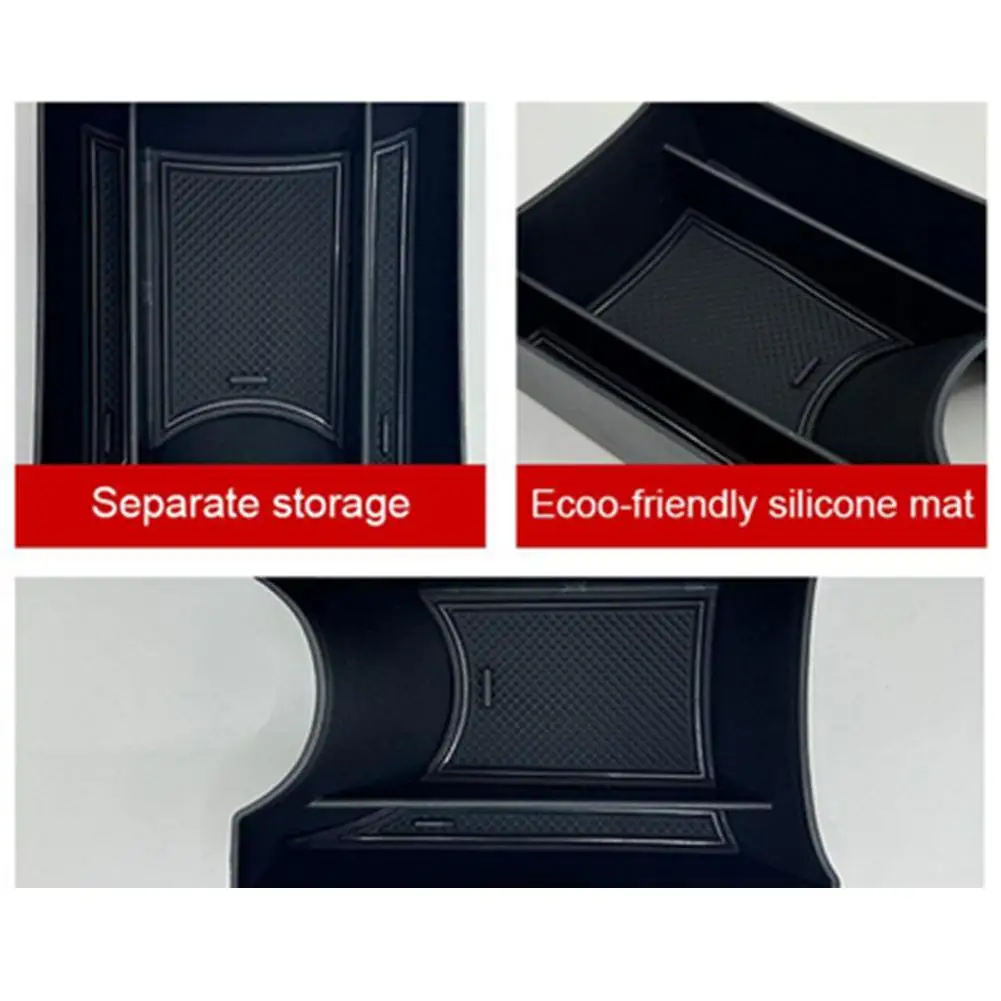 25*15*10 Armrest Box Stability During Driving Three Compartments Design ABS Plastic Construction During Driving