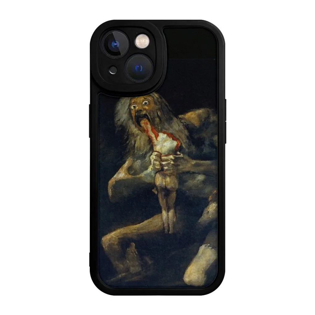 

Phone Case For iPhone 15 Pro Max Plus Soft Silicone Cover Saturn Devouring His Son by Francisco Goya